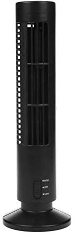 Enfriador de Aire Portátil, Ventilador Vertical sin Aspas, Ventilador de Aire Acondicionado de Escritorio USB, Mini Ventilador de Torre de Refrigeración, Ventilador de Columna (Negro)