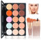 WishesMar Concealer Palette Color Corrector Augenringe fit You Make Up Camouflage Concealer 15 Shades Farbe mit 8 Stöcke Make-up Pinsel für Tägliche und Professional Make up #C