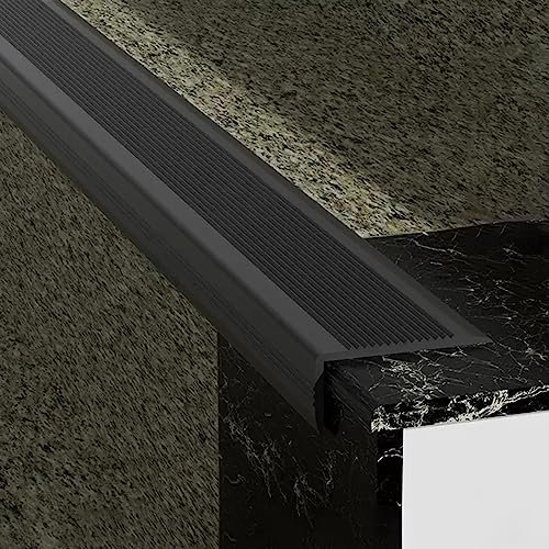 Treppenkantenprofil Antirutsch Treppe Flexibel Vinyl-Treppenkanten Schwarz, Selbstklebende Treppenkantenschoner Für Fliesen/Zement/Holztreppen, Für Kinder Und Ältere Menschen Sicherheit (Color : W
