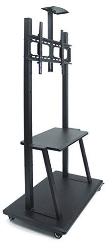 TV-Ständer, 70 cm breit, mobil, für die meisten flach gebogenen Fernseher mit 32 bis 65 Zoll, höhenverstellbarer tragbarer TV-Wagen mit Halterung und Rollen, max. Vesa 600 x 400 mm beautiful scenery