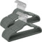 SONGMICS Cintres en Velours, Lot de 50, Antiglisse, avec Encoches, Barre pour Pantalons, Crochet Pivotant à 360°, Gain de Place, Épaisseur 0,6 cm, Longueur de 43 cm, Gris CRF029G05