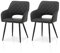 TUKAILAI Esszimmerstühle 2er Set aus Kunstleder, Küchenstuhl Polsterstuhl mit Offener Rückenlehne,Armlehnen,Gepolstertem Sitz, Metallbeinen, Stühle für Wohnzimmer,Esszimmer,Küche