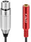 J&D XLR to 1/4 Cable, Balanced Female to 1/4 Female Stereo Audio Adapter, 3 Pin to 6.35mm TRS Converter Cable With Nylon Braiding, 30 cm, Red