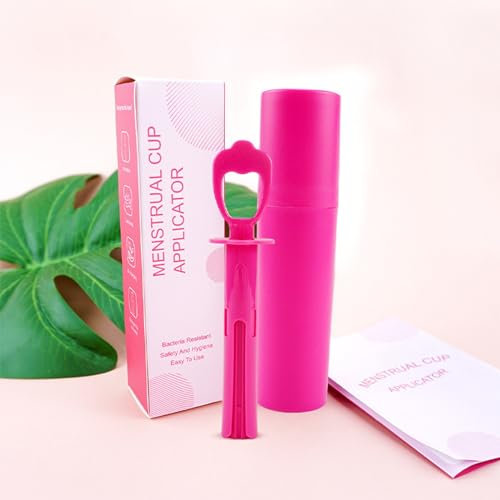 Yawdil Outil d'applicateur de Coupe menstruelle Booster de Coupe menstruelle Confortable Insertion Facile Compatible avec la Plupart des Tasses menstruelles Coupe menstruelle réutilisable