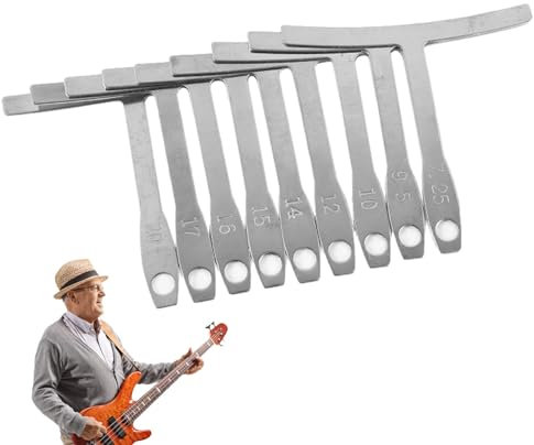 Firulab Medidor de Radio de Guitarra, Regla T de Guitarra,Herramienta Luthier Understring, Regla de acción de Cuerda, medidor de Radio | Medidor de Radio preciso Debajo de la Cuerda Herramienta