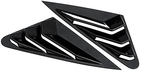 Yokomu 1 Paar Auto Heck Scheibe Jalousien Abdeckung Trim Seiten EntlüFtung Dekoration für A4 A4L 2009-2016 Klavier Schwarz