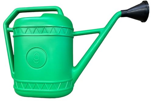 eacommerce - Innaffiatoio da Giardino in PVC | Beccuccio Lungo e Doccetta | Ideale per Piante, Verde, 9 Litri, Plastica