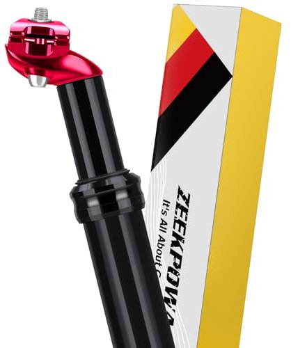 Fahrrad Sattelstütze Gefedert Für 31,6 x 350 mm, Spring federsattelstütze Sattelstütze aus Aluminiumlegierung für MTB Rennrad BMX eBike