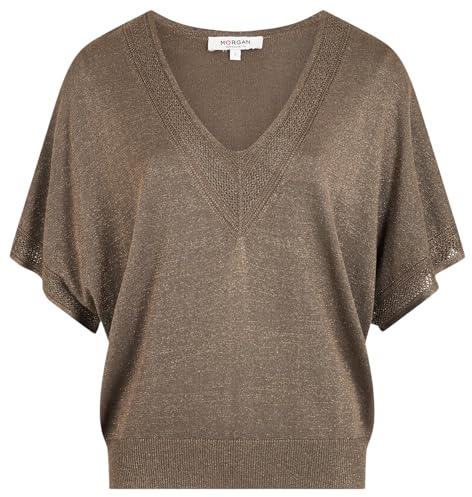 Morgan Kurzarm-Pullover mit V-Kragen