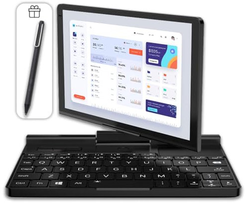 GPD Pocket 3 Mini-Laptop mit integriertem Stylus, Gold 7505 CPU, 16GB LPDDR4x RAM, 512GB NVMe SSD, 1920x1200p Touchscreen; Windows 11, Wi-Fi 6E, Bluetooth 5.3, Modular Handheld PC