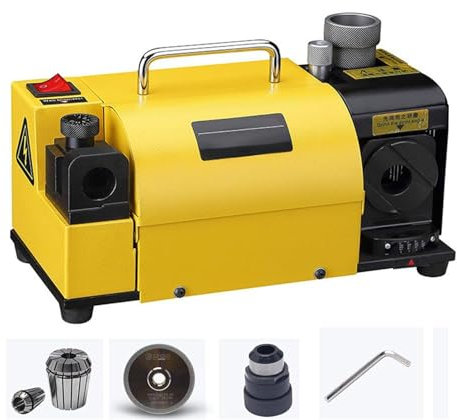 YANGYMM Drill Bit Sharpener –Professional Drill Bit Sharpening Tool Machine, 11 Collects And Angle Adjustable 3-13mm(15mm) 95° To 135° Point Angle Adjustable Drill Bit Re-Sharpener