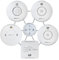 Fire Alarms for Home & Builders with Remote - 2 x Battery Smoke Alarms, Mains Smoke Alarm, Heat Alarm, Carbon Monoxide Alarm and Remote - Wireless Interlink - Cover the Whole Property