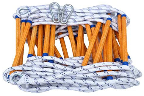 PNAJFUEL Strickleiter,Escape Rope Ladder Emergency Fire Escape Ladder Mit Karabinern Feuerhemmend/8M/26Ft