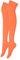 Alanna Jones Girls Ladies Women Plain Over The Knee High Microfiber Socks Cotton Rich Thigh Socks Leg Warmer for Casual Daily Wear UK Size 4-6.5 (Fluorescent Orange)