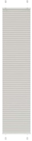 vidaXL Plissee Hellgrau 50x200 cm Stoffbreite 49,4 cm Polyester, Faltrollo, Klemmfix, Plisseerollo, Jalousie, Rollo, Plisseerollo für Fenster