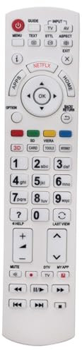 VINABTY N2QAYB000842 N2QAYB001009 Ersatz Fernbedienung Kompatibel mit Panasonic LCD TV TX-L42DT60E TX-L42DT60Y TX-L42DT65B TX-L42DTW60 TX-L42ETF62 TX-L42ETN63 TX-L42ETS61 TX-L42ETX64
