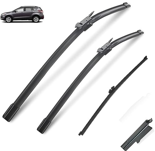 Juego de escobillas limpiaparabrisas para Ford Kuga Escape 2013-2019, limpiaparabrisas Delantero y Trasero 2014 2015 2016