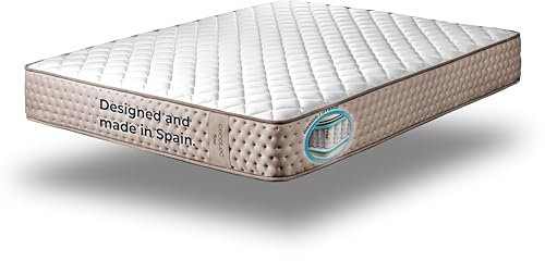 Cecotec Viskoelastische Matratze und Taschenfedern Flow 6790 Hybrid 90x200. Mehrschichtig, Höhe 26 cm, hohe Festigkeit, Unabhängigkeit Liegeflächen, Atmungsaktivität, Doppelseitigkeit Winter/Sommer