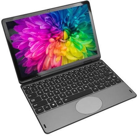 Laptop Convertibile da 11 Pollici, Computer per Laptop 2 in 1 con Touchscreen FHD a 360 Gradi, 32 GB DDR4 RAM 128GB SSD, Processore da (GREY)