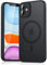 Yisica Magnetic Case for iPhone 11 Case, [Compatible with MagSafe] Drop Protection Skin-Friendly Shockproof Protective Matte Case Cover for iPhone 11 Black