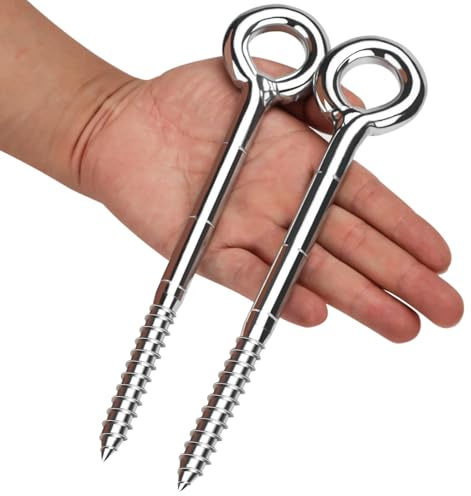 Anclaje para Andamio Ganchos Tornillos de Ojo(2Pcs, M12x230mm) | Tornillos de Anillo Galvanizado Pernos de Ojos Pesado para Anclaje de Andamios Fijación de Pared Levantar