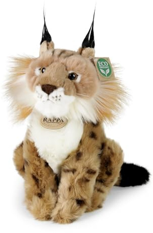 RAPPA - 204591 - Luchs, sitzend, Plüsch, 25cm, Handwäsche, ECO-Friendly
