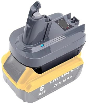 V6 Battery Adapter，Compatible for Dewalt，18V Li-ion to,Compatible for Dyson，V6 SV04 SV03 DC59 DC58 DC62