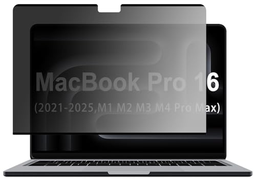 SeGinn Filtro de Privacidad Magnético para MacBook Pro 16 Pulgadas | Extraíble Anti Spy Antirreflectante Filtros de Protector Pantalla para MacBook 16 (2026–2021 M5/M4/M3/M2/M1 Pro/Max)