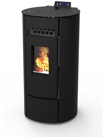 Pack Poêle à granules étanche LVZ LEANDRO 9 + Kit Conduit sortie Ventouse - Noir