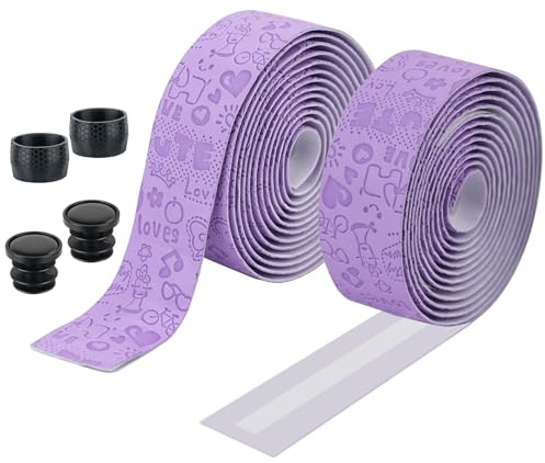 WEEROCK Fahrrad Lenkerband,Bicycle Handlebar Tape, Breathable Handlebar Tape, Bike Handlebar Tape (Lila)