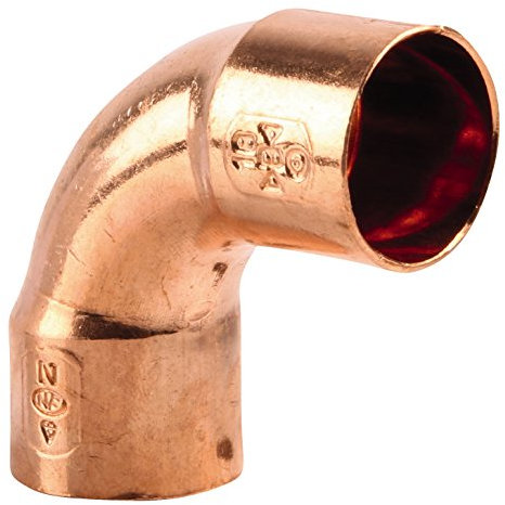 Sanitop-Wingenroth 11410 3 Kupfer-Bogen Nummer 5002A, 90 Grad, 18 mm, 10 Stück