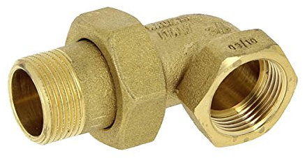 Raccord union laiton coudé 3 pièces Mâle Femelle 3/4