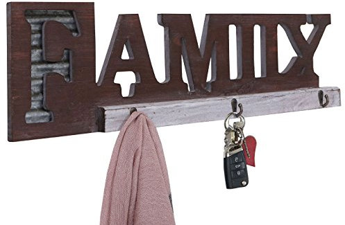 Wandgarderobe HWC-A91 Family, Garderobenpaneel, Landhaus Holz Metall