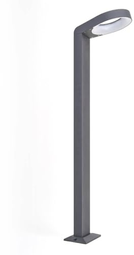 Lucande LED Außenleuchte Jarka (spritzwassergeschützt (Modern) in Alu aus Aluminium (90 flammig,) - Wegeleuchte Pollerleuchte Wegelampe Sockelleuchte