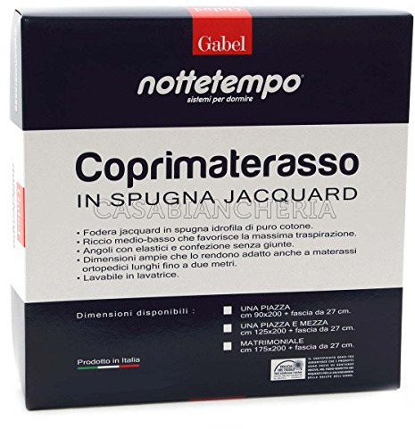 Gabel Nottetempo Matratzenauflage aus Jacquard-Frottee für Doppelbett