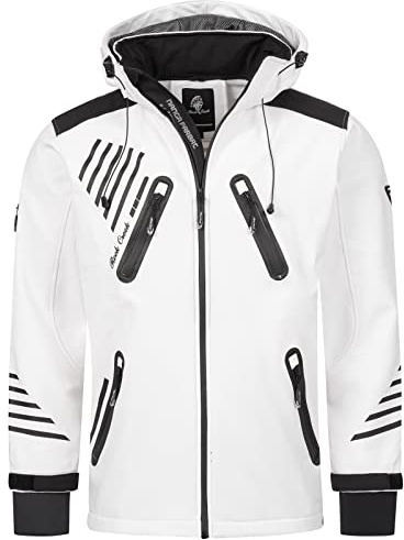 Rock Creek Softshelljacke Herren Outdoor Windbreaker H-140 | Wasserabweisende Übergangsbekleidung, funktionale Wanderjacke für Männer, Camping, Freizeit und wechselhaftes Wetter