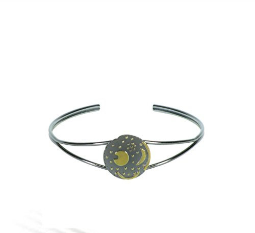 Himmelsscheibe von Nebra, Armreif Armspange 925/- Silber, Sternenschmuck, Scheibe 18mm