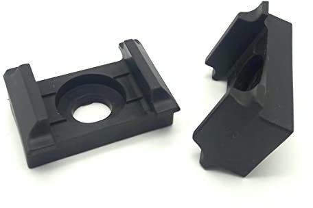 50x Kunststoffblock Anthrazit Doppelstabmattenzaun Pfosten 60x60 Eck. Auflagebock