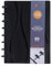 Eagle Discbound A5-Notizbuch, anpassbar, nachfüllbar, lose Blätter, Junior-Größe, Poly-Einband, 60 Blatt, linierte/linierte Seiten (schwarz)