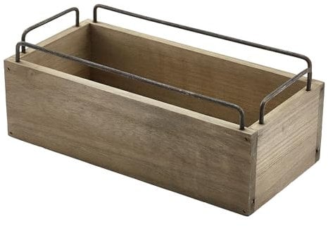 Genware Industrial Wooden Condiment Crate 10inch / 25cm, TRW216, Single