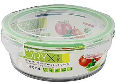 ORYX Recipiente Hermetico Cristal Redondo 850 ml. Ø 165 x 8 (alt) cm.