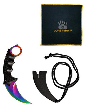 Karambit Messer Scharf - Jagdmesser Feststehende Klinge Real Steel - Survival, Camping, Tactical, Kampf, EDC, Selbstverteidigung, Csgo Outdoor Knife Stainless Steele, jagtmesser - Fade