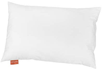 sleepling 196735 Kinderkopfkissen Babykopfkissen aus 100% Baumwolle, kindersicherer Reißverschluss, Ökotex 100, 60 Grad waschbar, 40 x 60 cm, weiß