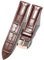 BINLUN Leder Uhrenarmband Krokodilmuster Schnellverschluss Ersatz Kalbsleder Uhrenarmbänder 10 Farben 13 Größen für Herren & Damen(Roségoldene Schnalle,Braun,23mm)