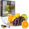 Moritz & Moritz Frutero madera en plateado fabricada en metal 35cm - frutero moderno de metal plateado – cesta para regalo, fruta, vegetales y pan
