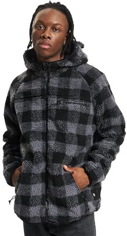 Brandit Teddyfleece Worker Jacket, Farbe: black/grey, Größe: 3XL
