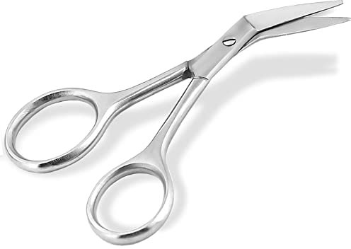 PREMIUM Fadenschere Ergonomische Nähschere Silhouettenschere Stickschere Kleine Schneiderschere Textilschere Bastelschere 9cm aus rostfreiem Edelstahl