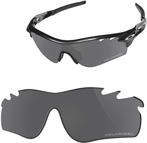 Vaep Verres de rechange en polycarbonate pour Oakley RadarLock Path Vented OO9206 - Polarisés élargis, uranium noir, RadarLock Path Vented