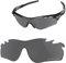 Vaep Verres de rechange en polycarbonate pour Oakley RadarLock Path Vented OO9206 - Polarisés élargis, uranium noir, RadarLock Path Vented
