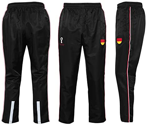 FIFA Official World Cup 2022 Training Football Tracksuit Bottoms, Men's, Germany, Small Black